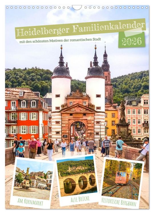 Produktbild: Heidelberger Familienkalender (Wandkalender 2026 DIN A3 hoch), CALVENDO Monatskalender