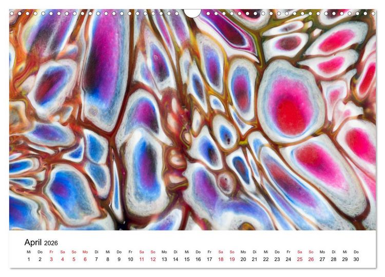 Produktbild: Acrylic Pouring - Faszinierende Farben und Formen (Wandkalender 2026 DIN A3 quer), CALVENDO Monatskalender