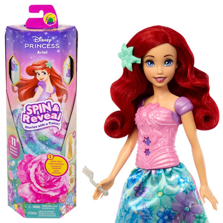 Produktbild: Disney Prinzessin - Spin & Reveal Arielle Puppe