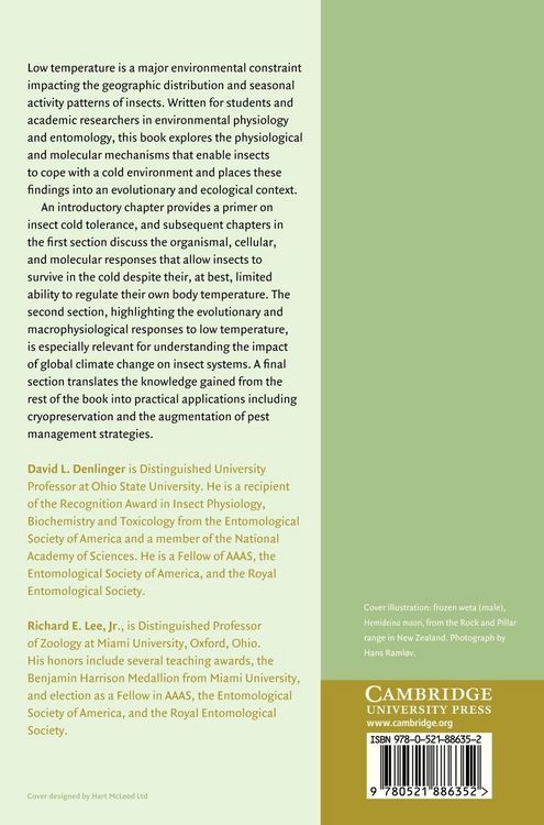 Produktbild: Low Temperature Biology of Insects