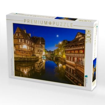 Produktbild: CALVENDO Puzzle Typische Fachwerkh&auml;user in Petite France, Stra&szlig;burg | 1000 Teile Lege-Gr&ouml;&szlig;e 64x48cm Foto-Puzzle f&uuml;r gl&uuml;ckliche Stunden