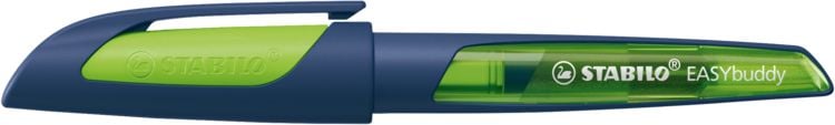 Produktbild: STABILO Schulf&uuml;ller mit Standard-Feder M -   EASYbuddy Twilight Sky in stahlblau/limette - Schreibfarbe blau (l&ouml;schbar) - Einzelstift - inkl. Patrone