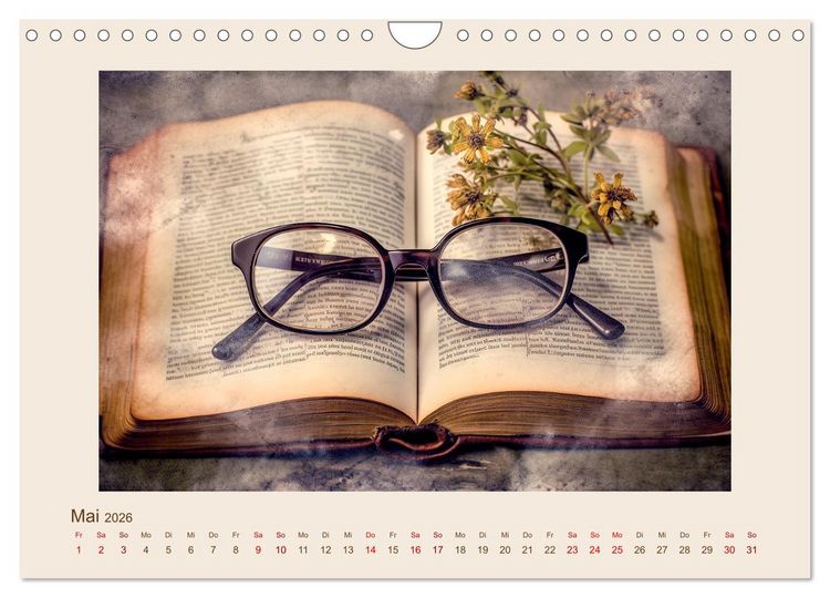 Produktbild: B&uuml;cherzauber (Wandkalender 2026 DIN A4 quer), CALVENDO Monatskalender