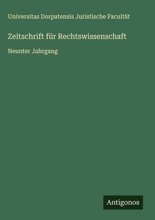 Produktbild: Zeitschrift f&uuml;r Rechtswissenschaft