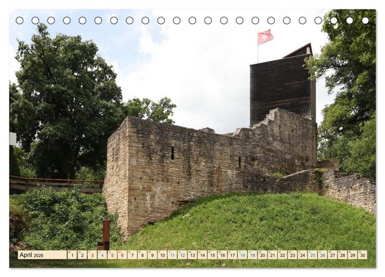 Produktbild: Burgen und Schl&ouml;sser - Historische Bauwerke in Bayern (Tischkalender 2026 DIN A5 quer), CALVENDO Monatskalender