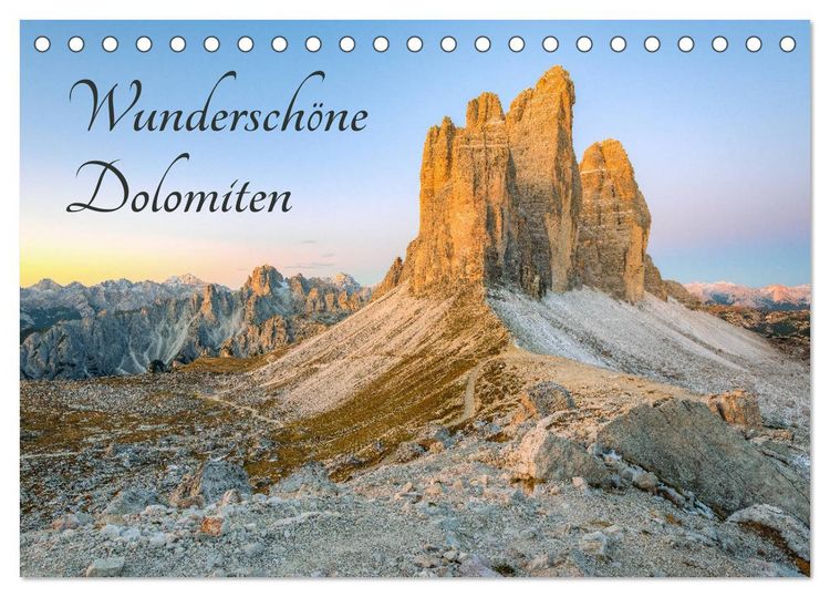 Produktbild: Wundersch&ouml;ne Dolomiten (Tischkalender 2026 DIN A5 quer), CALVENDO Monatskalender