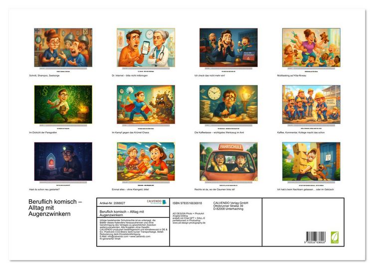 Produktbild: Beruflich komisch &ndash; Alltag mit Augenzwinkern (Wandkalender 2026 DIN A2 quer), CALVENDO Monatskalender