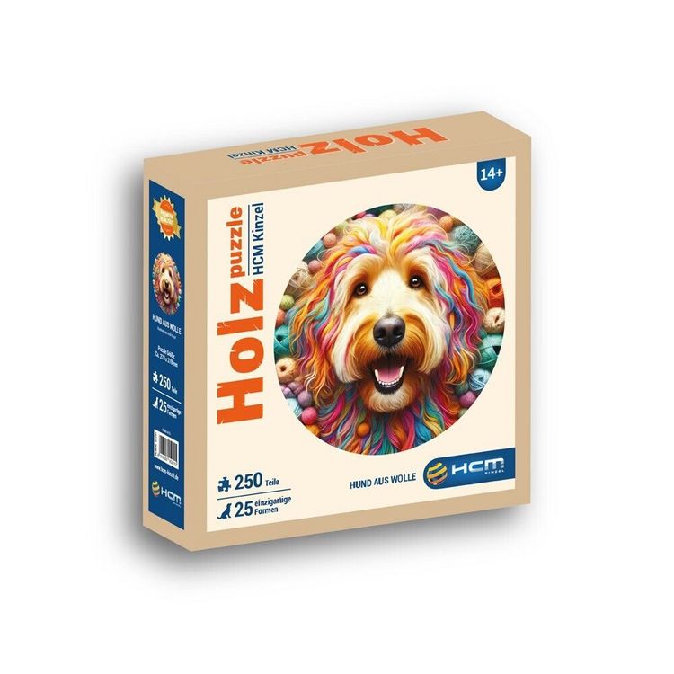 Produktbild: Holzpuzzle - Hund aus Wolle 250 Teile