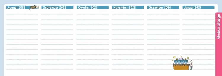 Produktbild: Der Wochen-Tischkalender f&uuml;r das Kita-Jahr 2026/2027