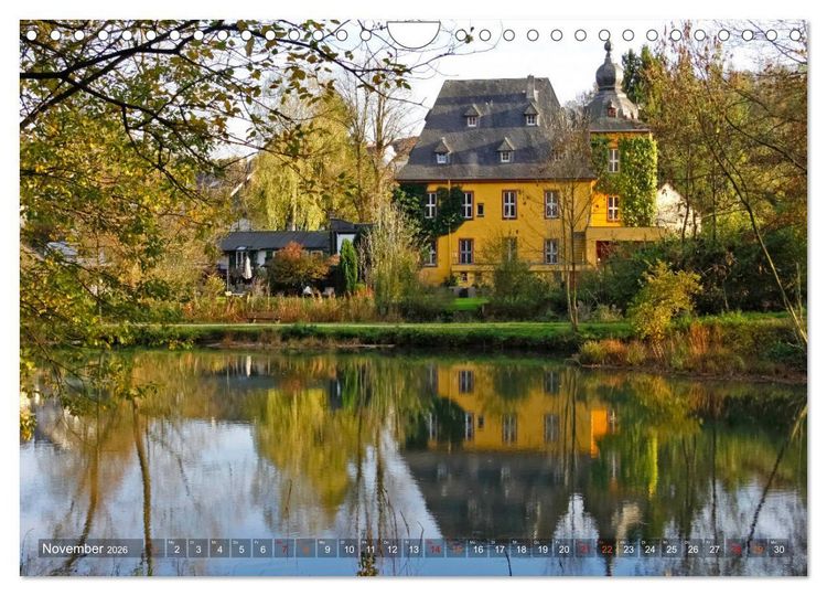 Produktbild: Burgen, Schl&ouml;sser, Herrenh&auml;user im Bergischen Land (Wandkalender 2026 DIN A4 quer), CALVENDO Monatskalender