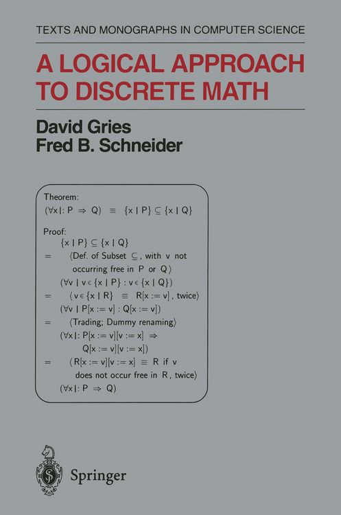 Produktbild: A Logical Approach to Discrete Math