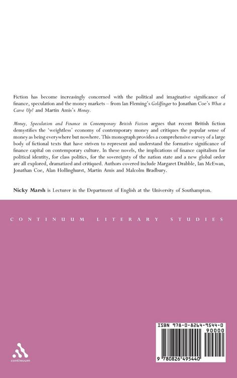 Produktbild: Money, Speculation and Finance in Contemporary British Fiction