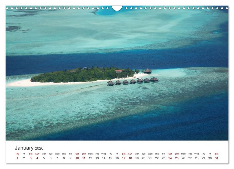 Produktbild: Maldives from above (Wall Calendar 2026 DIN A3 landscape), CALVENDO 12 Month Wall Calendar