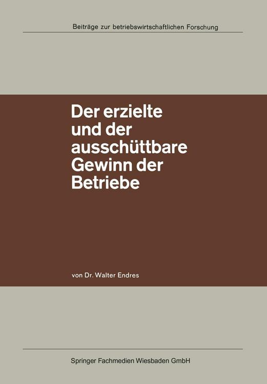 Produktbild: Der erzielte und der aussch&uuml;ttbare Gewinn der Betriebe