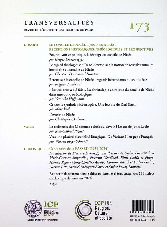 Produktbild: Transversalit&eacute;s no 173