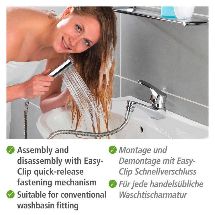 Produktbild: Waschbeckenbrause mit Duo Haken, mit Easy-Clip Schiebefunktion