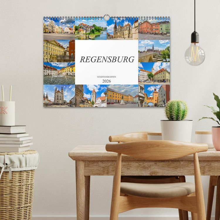 Produktbild: Regensburg Stadtansichten (Wandkalender 2026 DIN A3 quer), CALVENDO Monatskalender