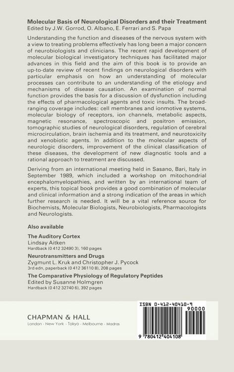Produktbild: Molecular Basis of Neurological Disorders and Their Treatment