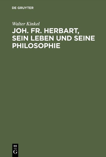 Produktbild: Joh. Fr. Herbart, sein Leben und seine Philosophie