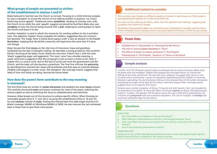 Produktbild: AQA Poetry Anthology Power and Conflict Revision Guide