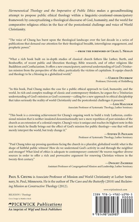 Produktbild: Hermeneutical Theology and the Imperative of Public Ethics