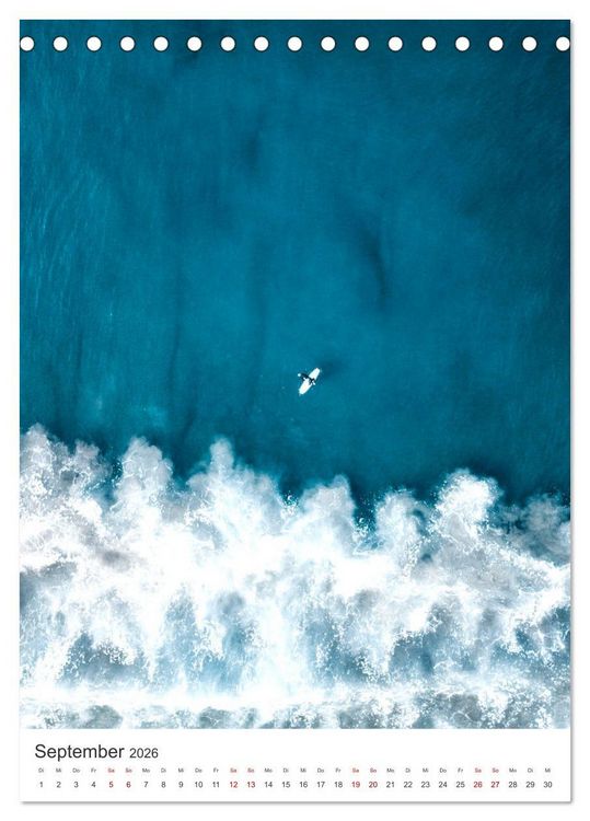 Produktbild: Surfen - Auf der perfekten Welle. (Tischkalender 2026 DIN A5 hoch), CALVENDO Monatskalender