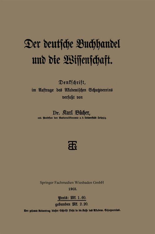Produktbild: Der deutsche Buchhandel und die Wissenschaft