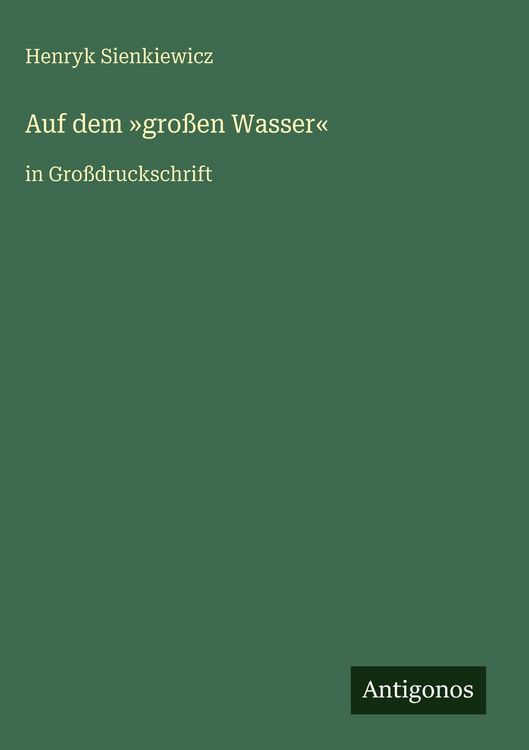 Produktbild: Auf dem 'gro&szlig;en Wasser'