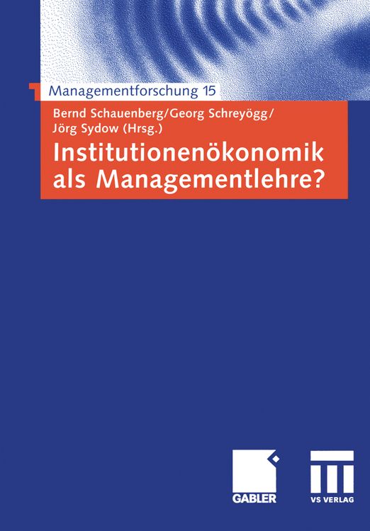 Produktbild: Institutionen&ouml;konomik als Managementlehre?