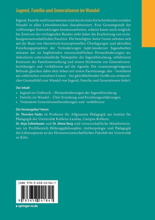 Produktbild: Jugend, Familie und Generationen im Wandel