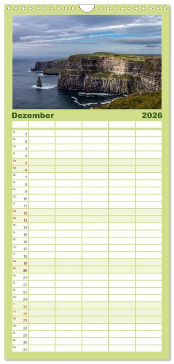 Produktbild: Familienplaner 2026 - Irlands Westk&uuml;ste mit 5 Spalten (Wandkalender, 21 x 45 cm) CALVENDO