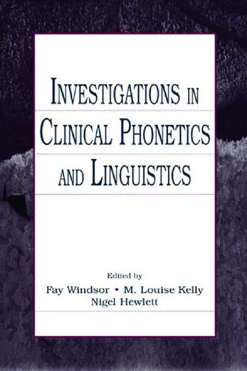 Produktbild: Investigations in Clinical Phonetics and Linguistics