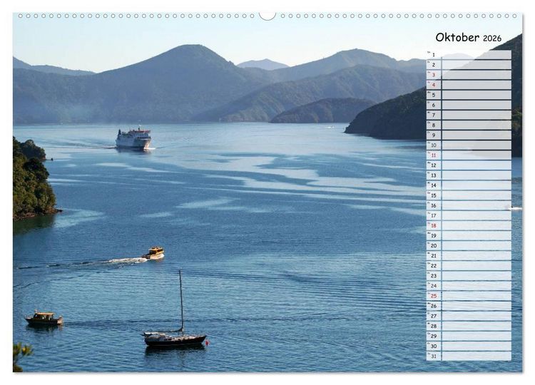 Produktbild: Kia ora, Aotearoa - Wunderbares Neuseeland (hochwertiger Premium Wandkalender 2026 DIN A2 quer), Kunstdruck in Hochglanz