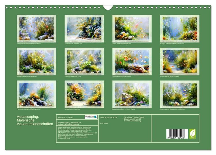 Produktbild: Aquascaping. Malerische Aquariumlandschaften (Wandkalender 2027 DIN A3 quer), CALVENDO Monatskalender