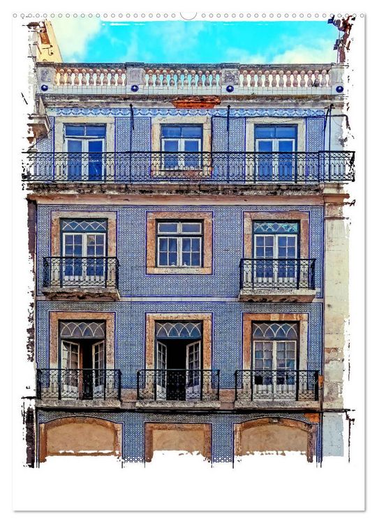 Produktbild: Lissabons Altstadt (hochwertiger Premium Wandkalender 2025 DIN A2 hoch), Kunstdruck in Hochglanz