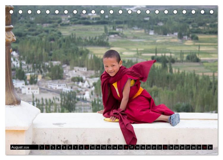 Produktbild: Buddhistisches Klein-Tibet (Tischkalender 2026 DIN A5 quer), CALVENDO Monatskalender