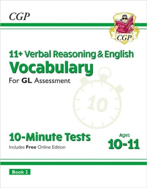 Produktbild: 11+ GL 10-Minute Tests: Vocabulary for Verbal Reasoning & English - Ages 10-11 Book 2 (with Onl. Ed)