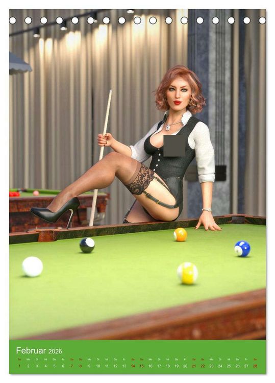 Produktbild: Pin Up Sport (Tischkalender 2026 DIN A5 hoch), CALVENDO Monatskalender