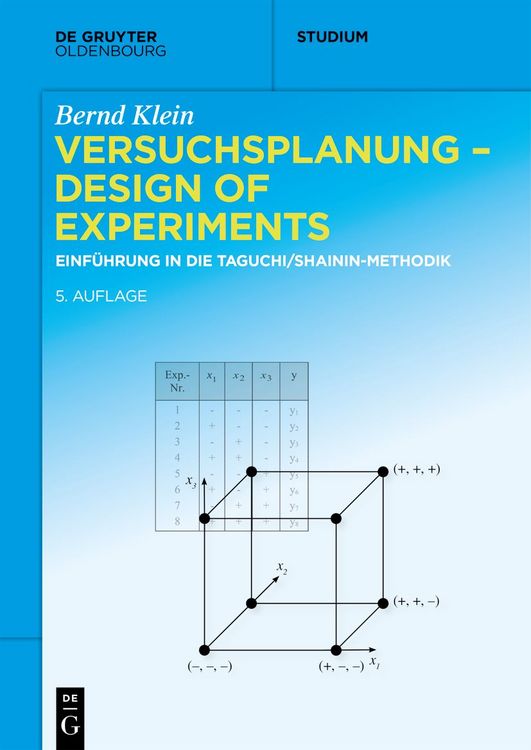Produktbild: Versuchsplanung &ndash; Design of Experiments