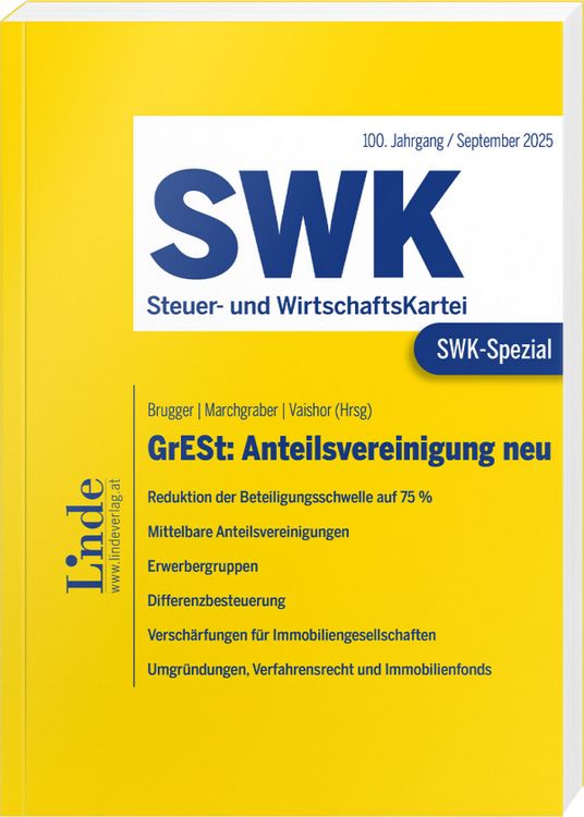 Produktbild: SWK-Spezial GrESt: Anteilsvereinigung neu