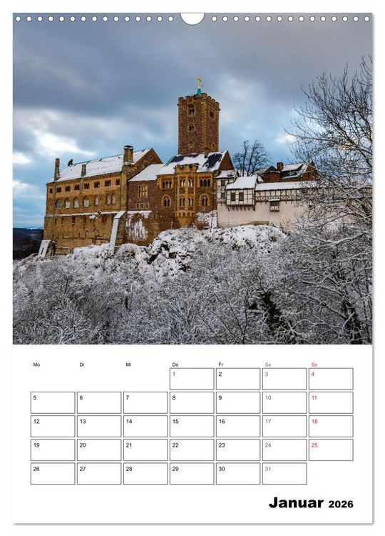 Produktbild: Die Th&uuml;ringer Wartburg (Wandkalender 2026 DIN A3 hoch), CALVENDO Monatskalender