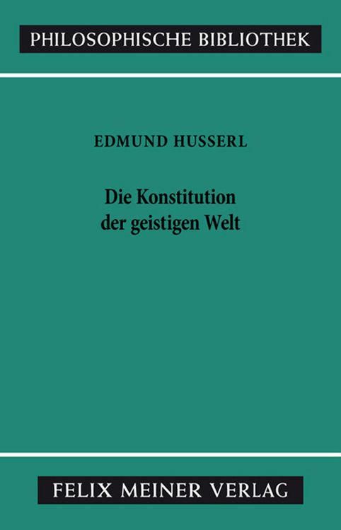 Produktbild: Die Konstitution der geistigen Welt