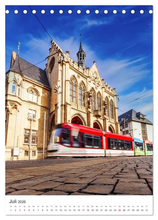 Produktbild: Erfurt - Die romantische Altstadt (Tischkalender 2026 DIN A5 hoch), CALVENDO Monatskalender