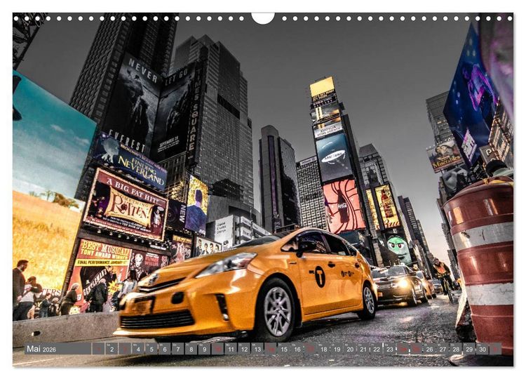 Produktbild: New York City - Color Glam Edition (Wandkalender 2026 DIN A3 quer), CALVENDO Monatskalender