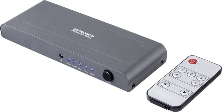 Produktbild: SpeaKa Professional SP-HSW-250 5 Port HDMI-Switch UHD 4K @ 60Hz
