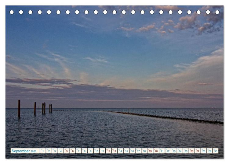 Produktbild: Cuxhaven, Landschaften zwischen K&uuml;ste und Heide (Tischkalender 2026 DIN A5 quer), CALVENDO Monatskalender