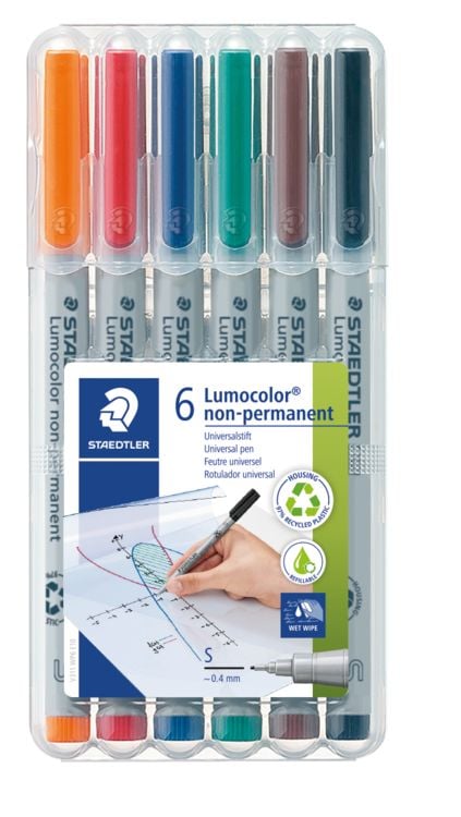 Produktbild: STAEDTLER Mars Lumocolor Schreib- und Zeichbedarf Lumocolor 311 non-permanent Universalstift S, 6er Set