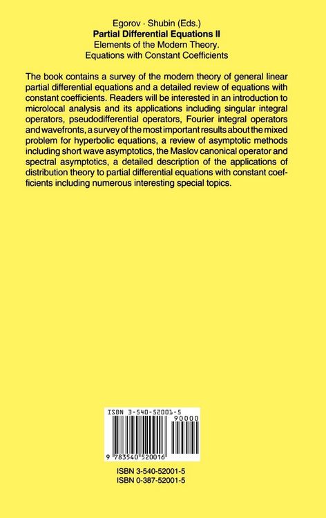 Produktbild: Partial Differential Equations II