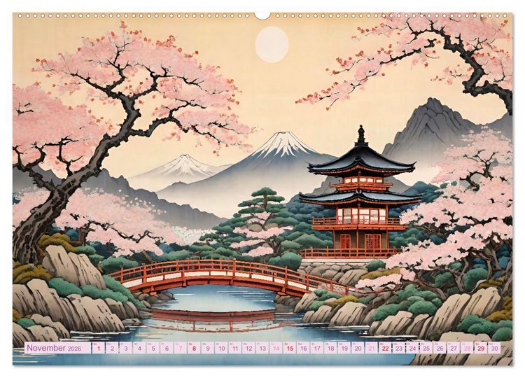 Produktbild: Hanami in Japan (Wandkalender 2026 DIN A2 quer), CALVENDO Monatskalender