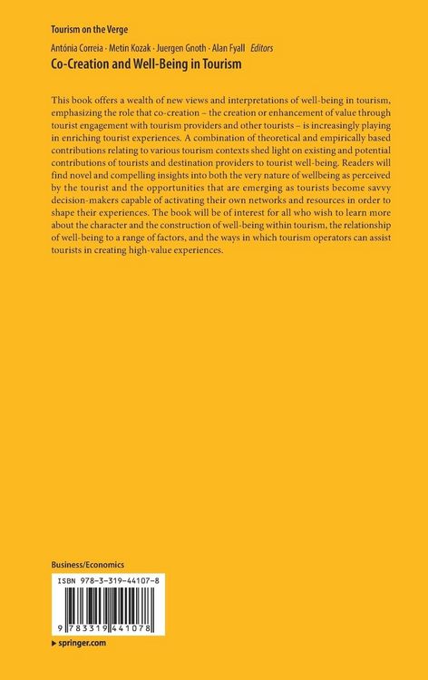 Produktbild: Co-Creation and Well-Being in Tourism